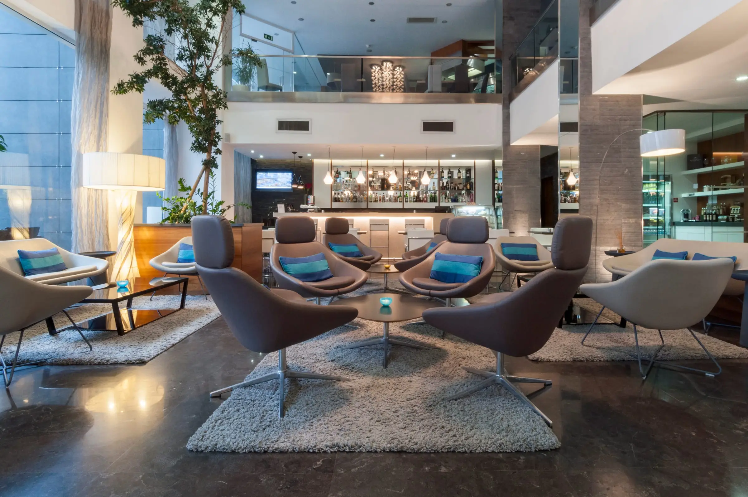 The lobby lounge and bar at The George, St Julian’s