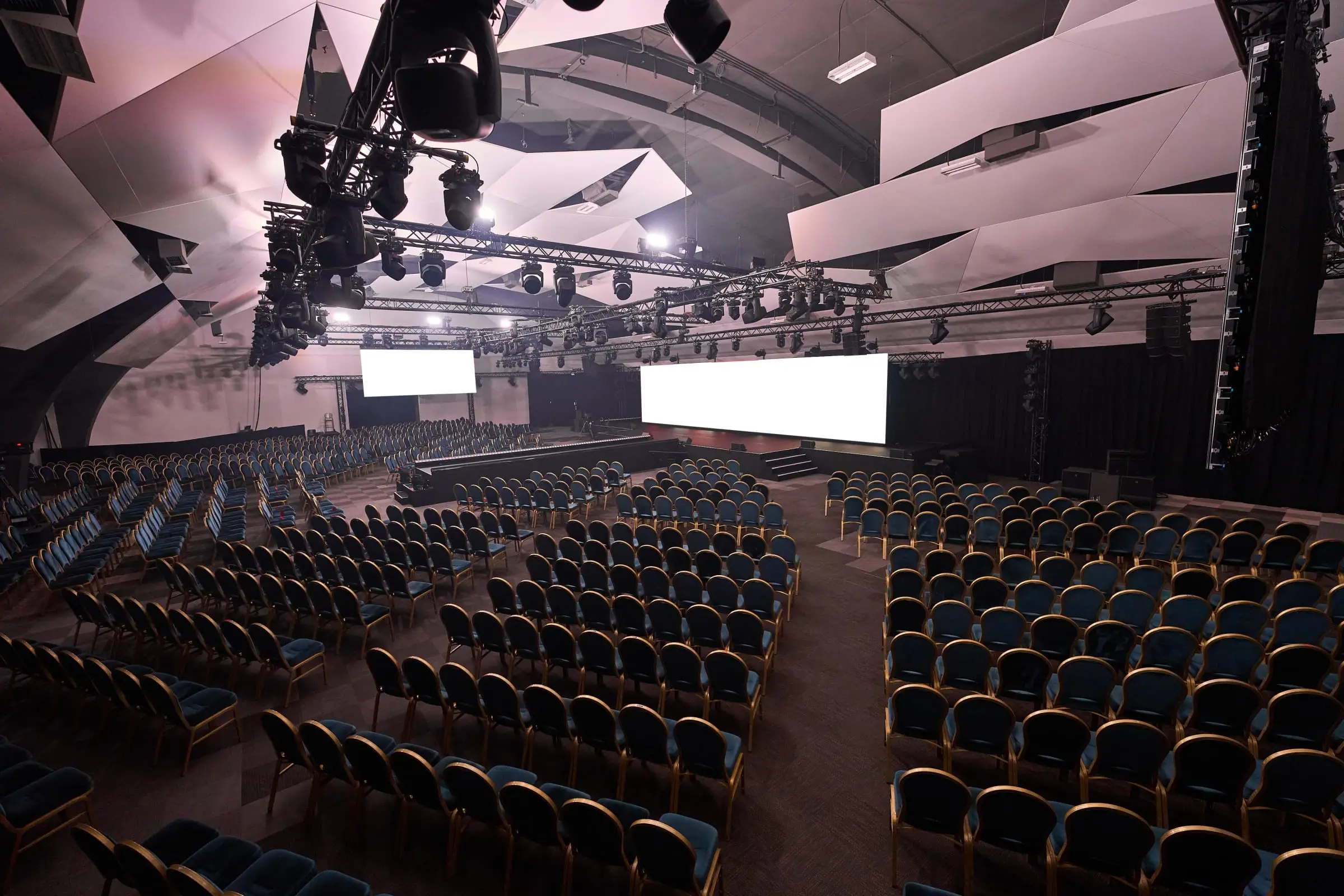 The arena conference centre set theatre style for a plenary