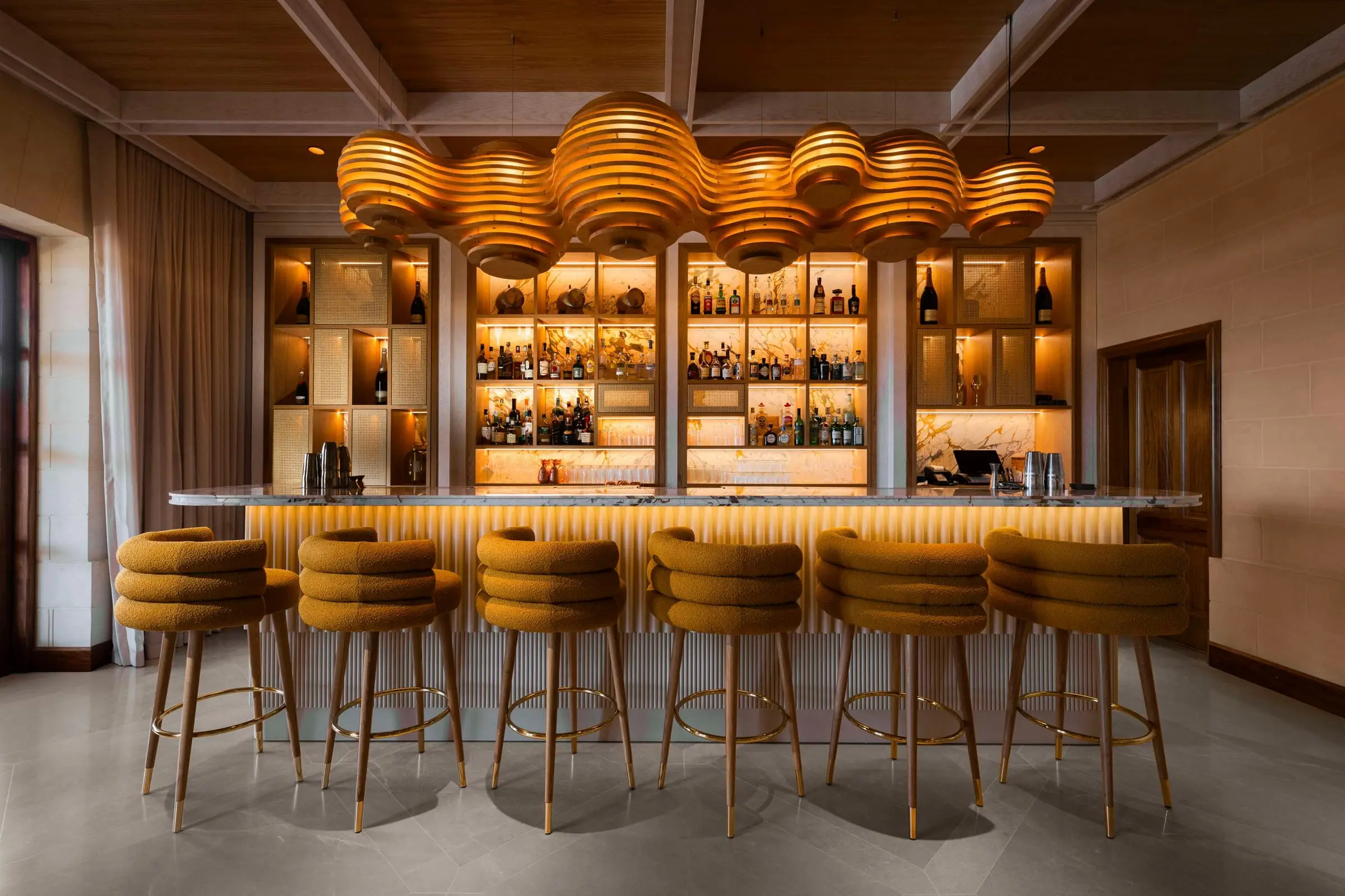 The bar at Il-Baldakkin, the gastrobar at Kempinski Hotel San Lawrenz