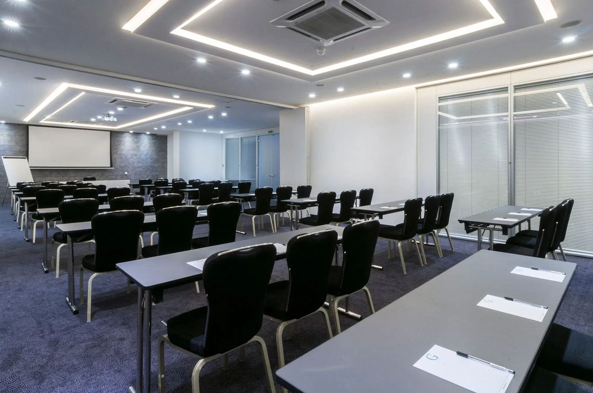 A meeting room at The George set classroom style