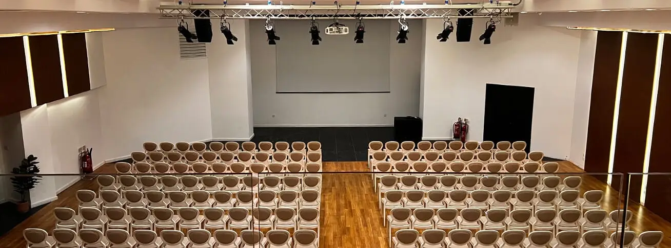 The Poseidon Hall set theatre style