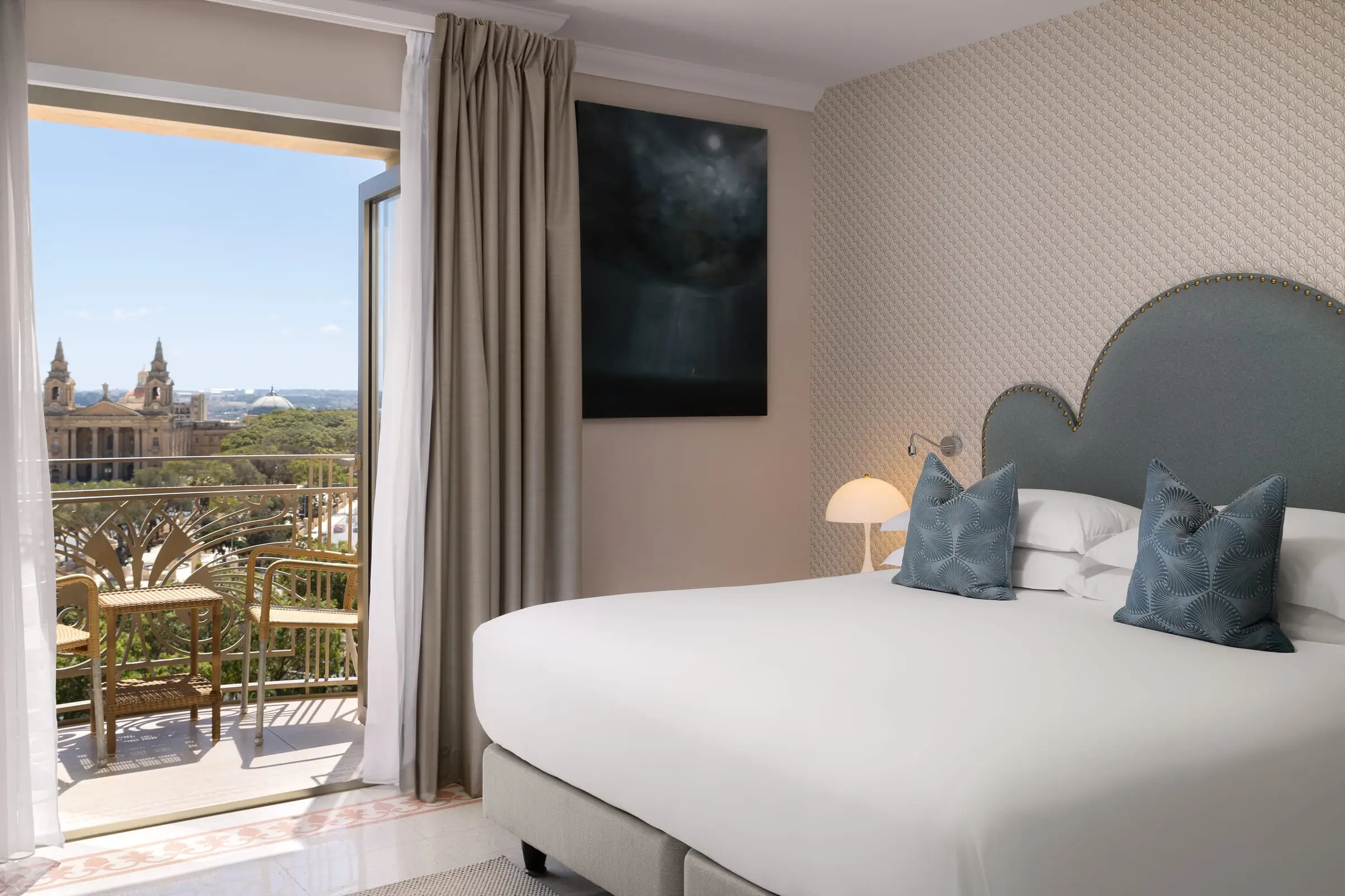 The Valletta Suite, with a balcony looking over Floriana