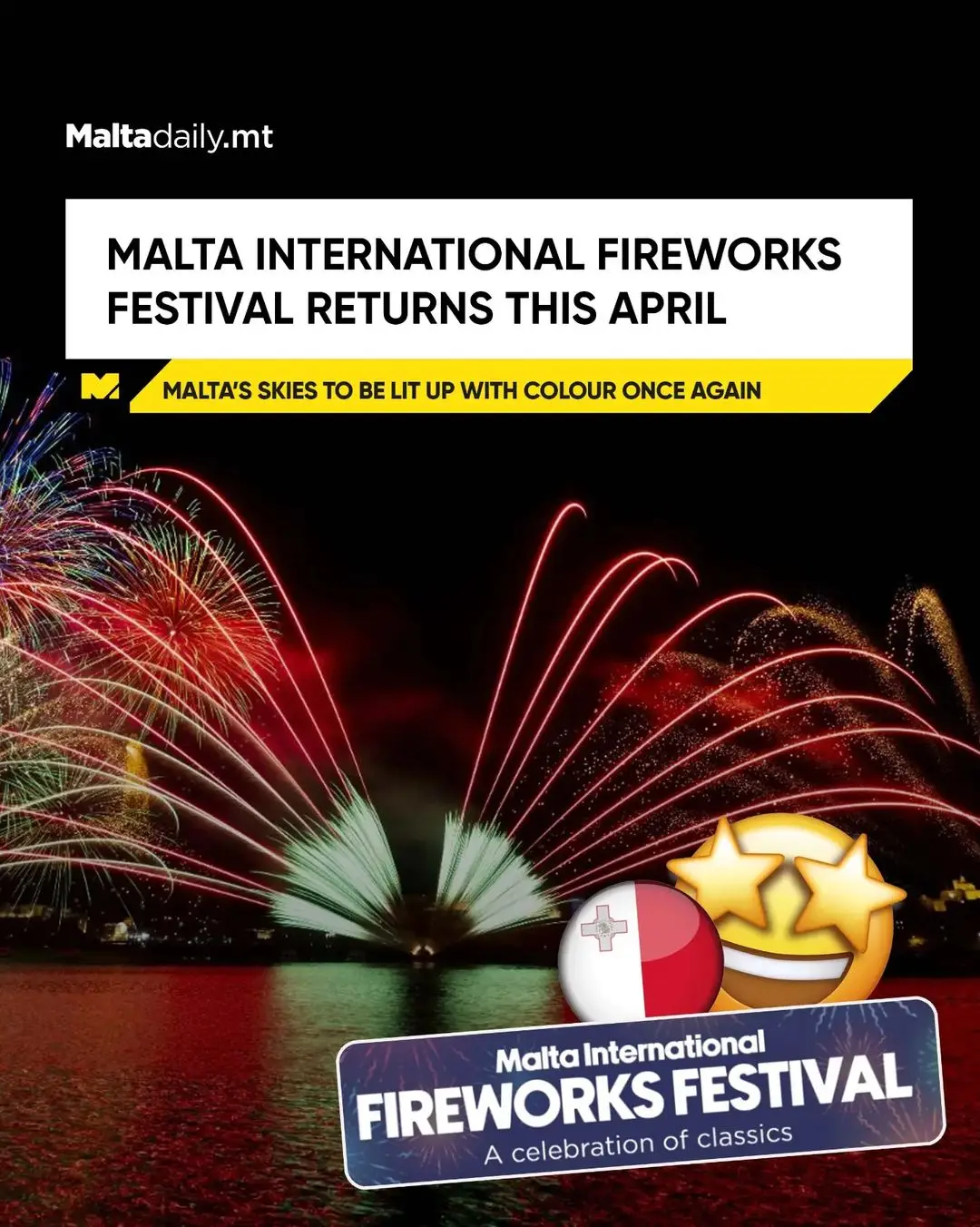 Malta International Fireworks Festival April 2024
