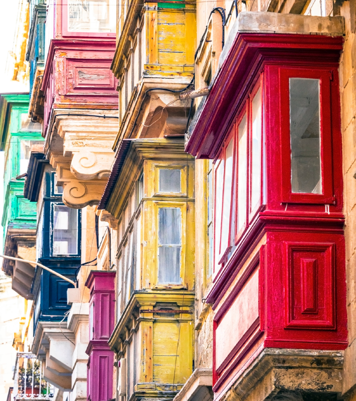 A gallerija, a Maltese style traditional balcony - usually painted in different eye-catching colours.