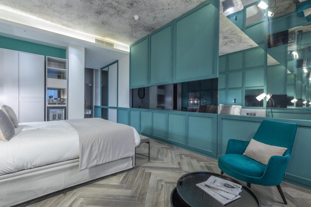 A colourful room at the Embassy Hotel, Valletta