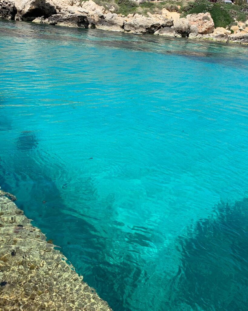 Crystal blue waters of the Mediterranean sea