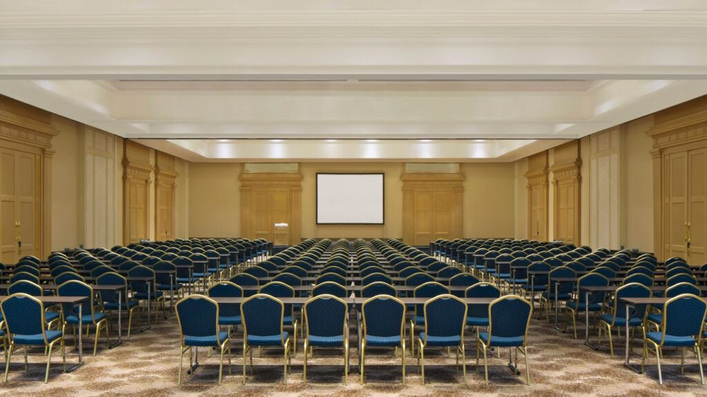 A conference room inside the westin Dragonara Resort